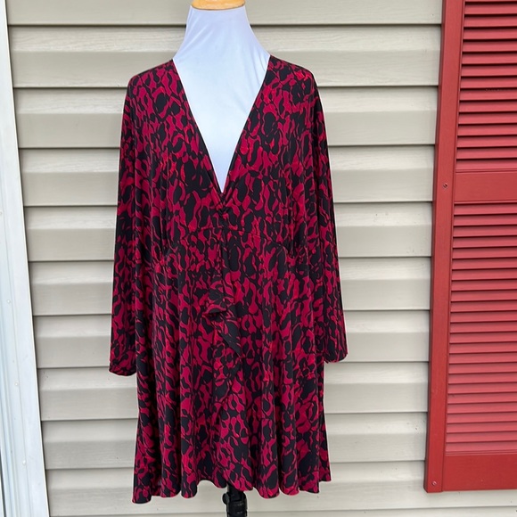 George womens black,pink&red 3/4 sleeve blouse